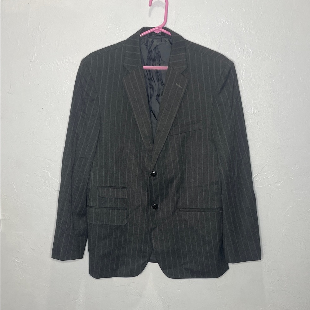Claiborne Charcoal Pinstripe Men's Blazer
